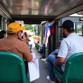 mercados e onibus