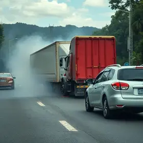 batida entre carreta e carro