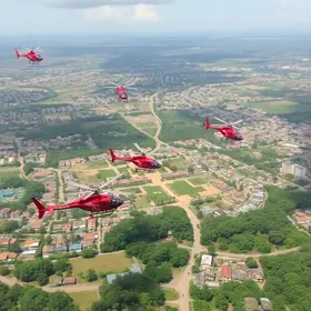 sobrevoo de helicópteros