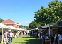 feira com arte, música e gastronomia